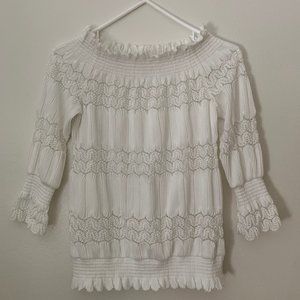 Anthropologie Lacy Off-the-shoulder Blouse XXSP